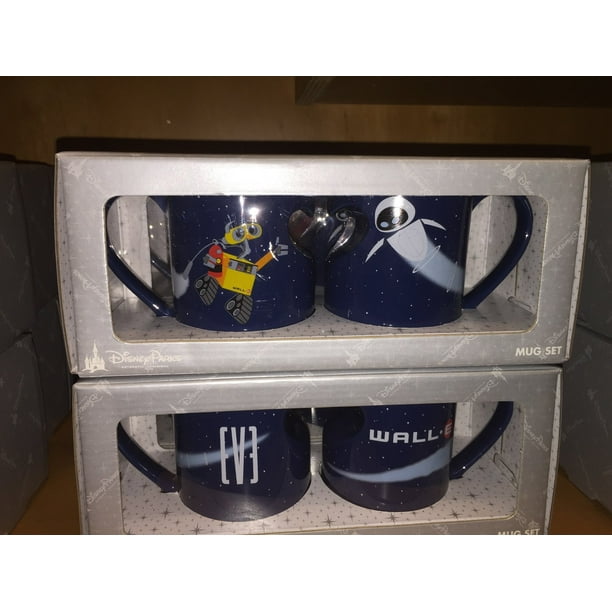 Mug Set Disney Parks Exclusive Wall-e and Eve 12 Oz